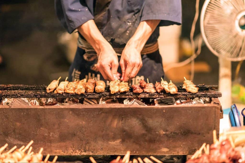 キャンプ 焼き鳥 焼き方