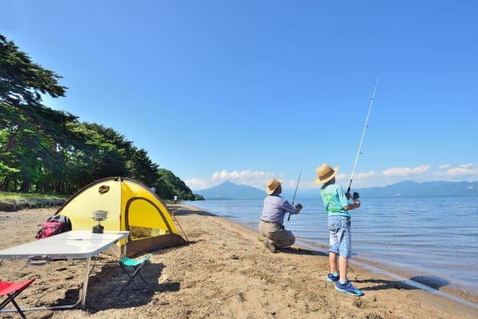 海釣り キャンプ