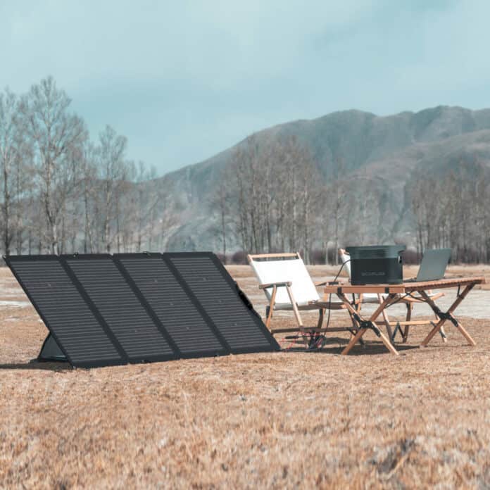 Ecoflow 220w Bifacial Portable Solar Panel - EcoFlow DELTA 1300