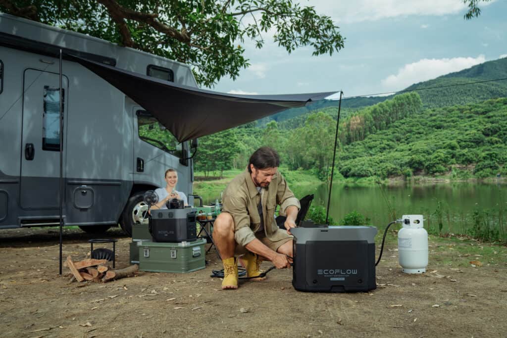 The EcoFlow Smart Generator is your camping wildcard. It's 1800W output will have your power needs covered. 