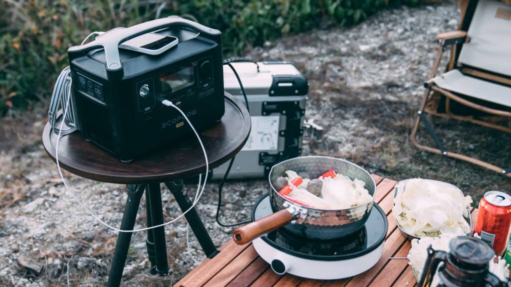 RIVER Pro is the ultimate camping power hub. Charge all your essential devices with enough power leftover to cook breakfast. 