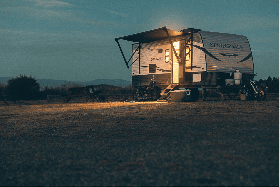 Camper trailer powered by EcoFlow