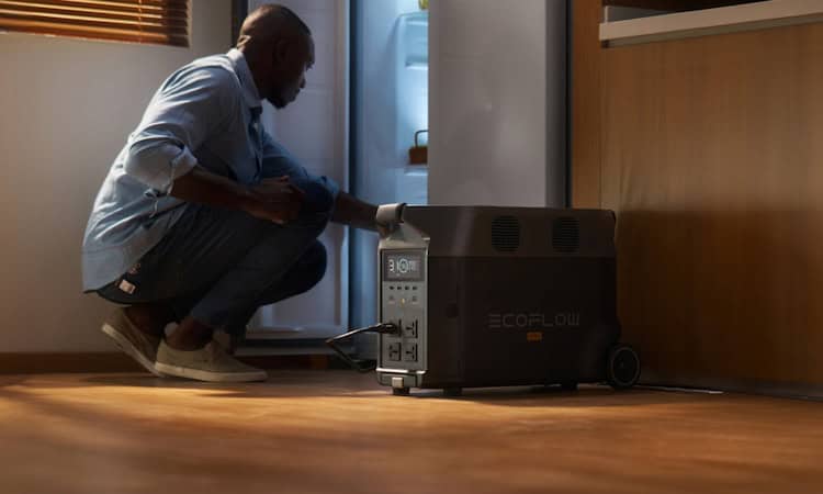 Powering fridge with EcoFlow power station during outage